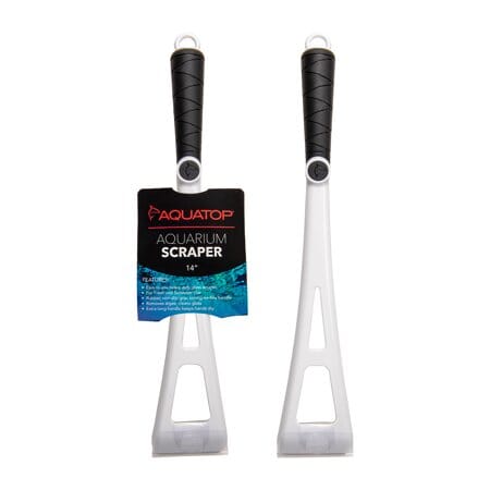 Aquatop Glass Cleaning Aquarium Scraper with Stainless Steel Blade - 14 Inch Default Title