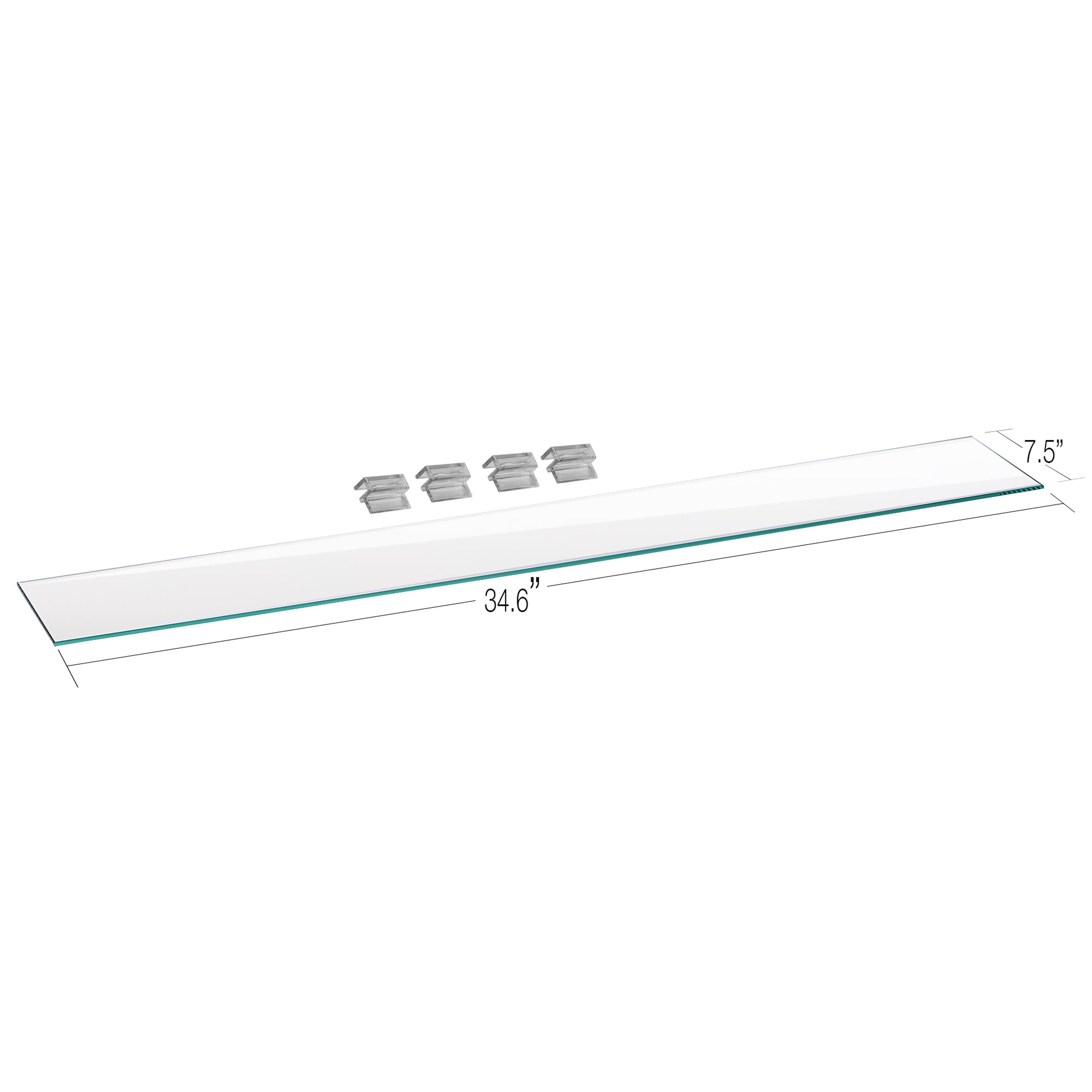 Aquatop Glass Lid and Clips for Aquarium Model HCA-12G - 12 Gallon Aquarium - L:34.6 X W:7.5