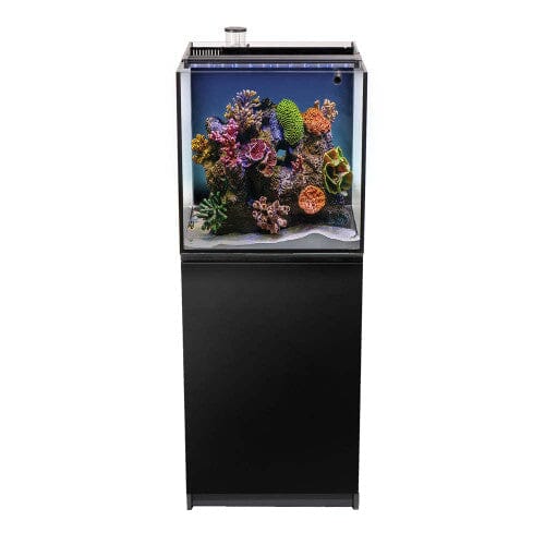 Aquatop Recife Euro Round Corner Aquarium Kit with Stand - Black 40 Gallon Aquarium