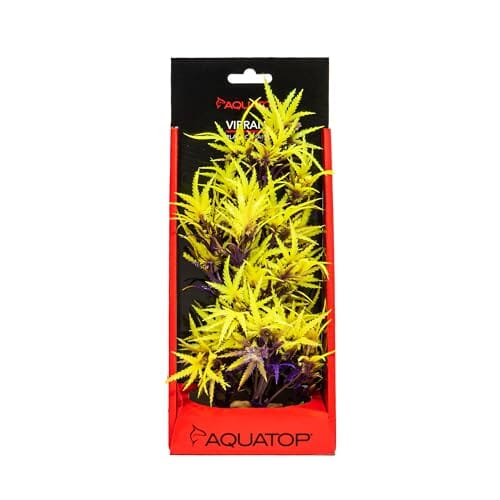 Aquatop Vibrant Cannabis Plant Aquarium Décor Olive 10 Inch