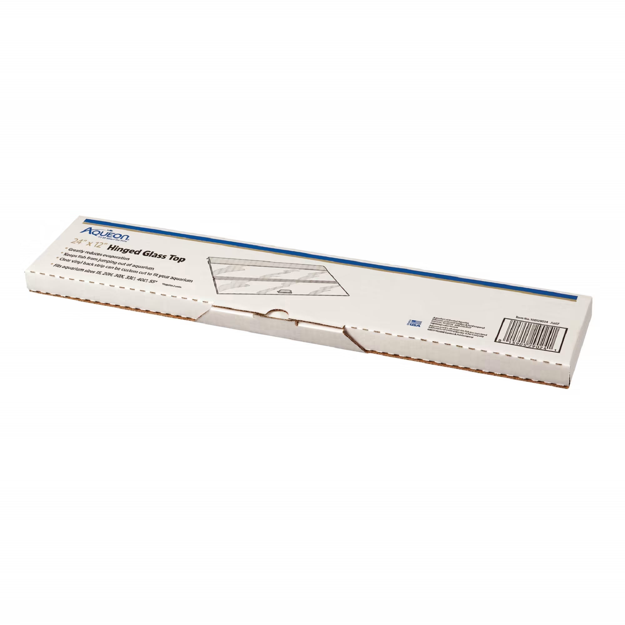 Aqueon Versa Top Hinged Glass Top - 24"