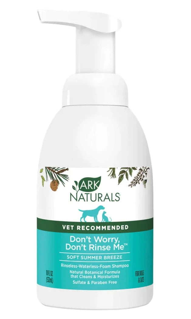 Ark Natural's Don't Worry Don't Rinse Me Waterless Dog and Cat Shampoo - 18 oz Bottle  