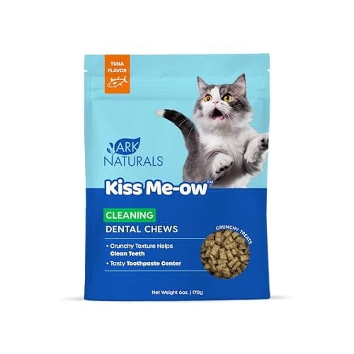 Ark Naturals Kiss Me-Ow Tuna Flavored Cleaning Dental Cat Chews 6 Ounce