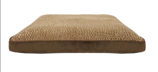 Arlee Bella OrthoLux Orthopedic Coconut Fur Mattress Dog Bed - Brown Medium - L:40 X W:30 X H:7 In