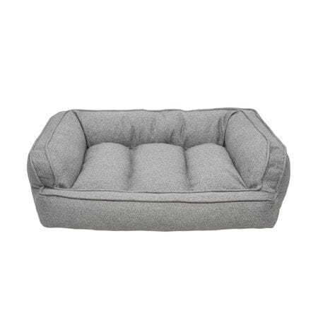 Arlee Charlie Orthopedic Memory Foam Sofa Couch Style Dog Bed Gray Large - L:50 X W:34 X H:11 In