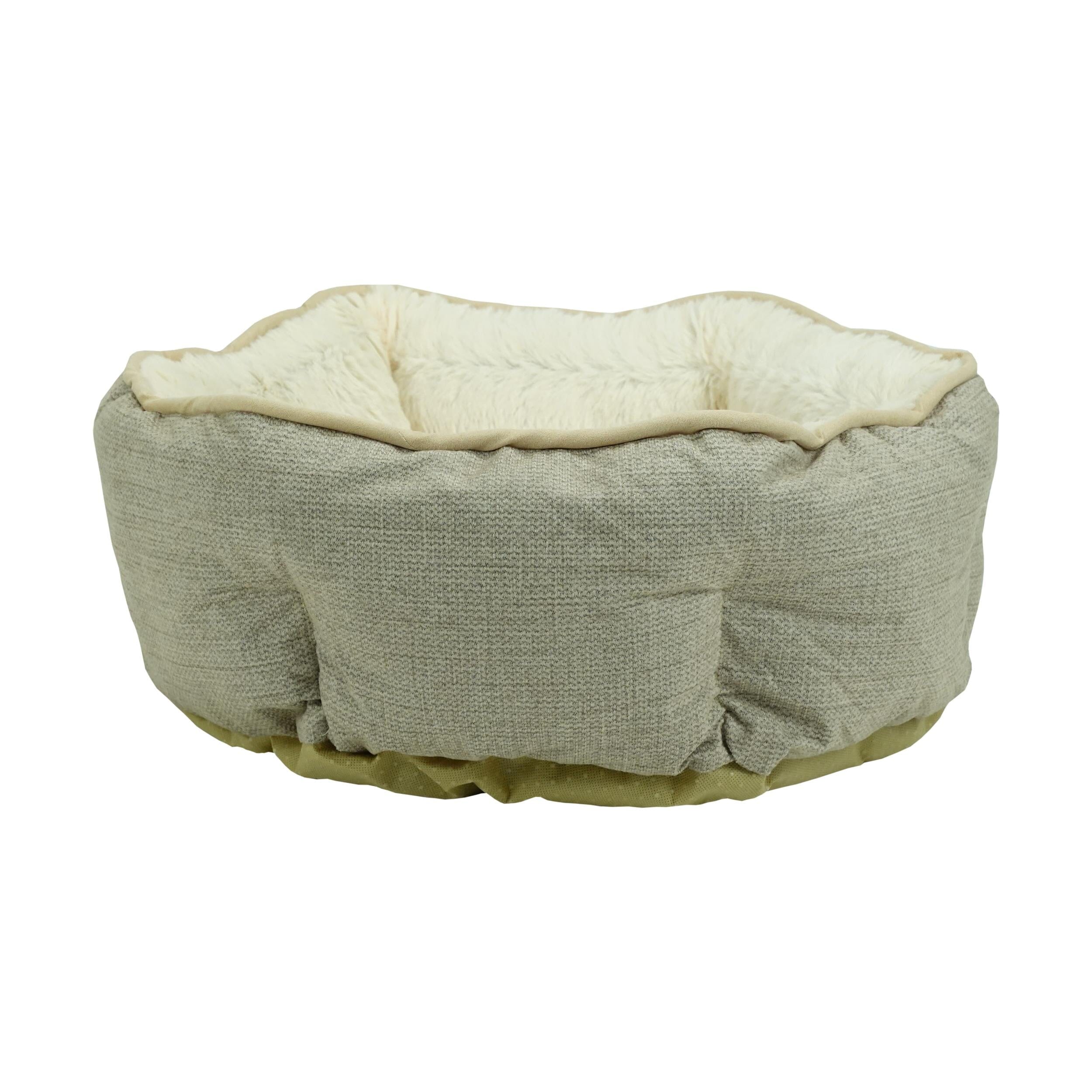 Arlee Jake Hexagon Pet Bed Tan Medium - L:23 X W:23 X H:9