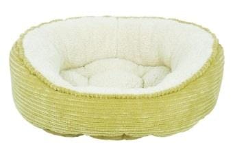 Arlee Rover Rest Cody Cuddler Oval Cushion Dog Bed Olive Large - L:39 X W:30 X H:10