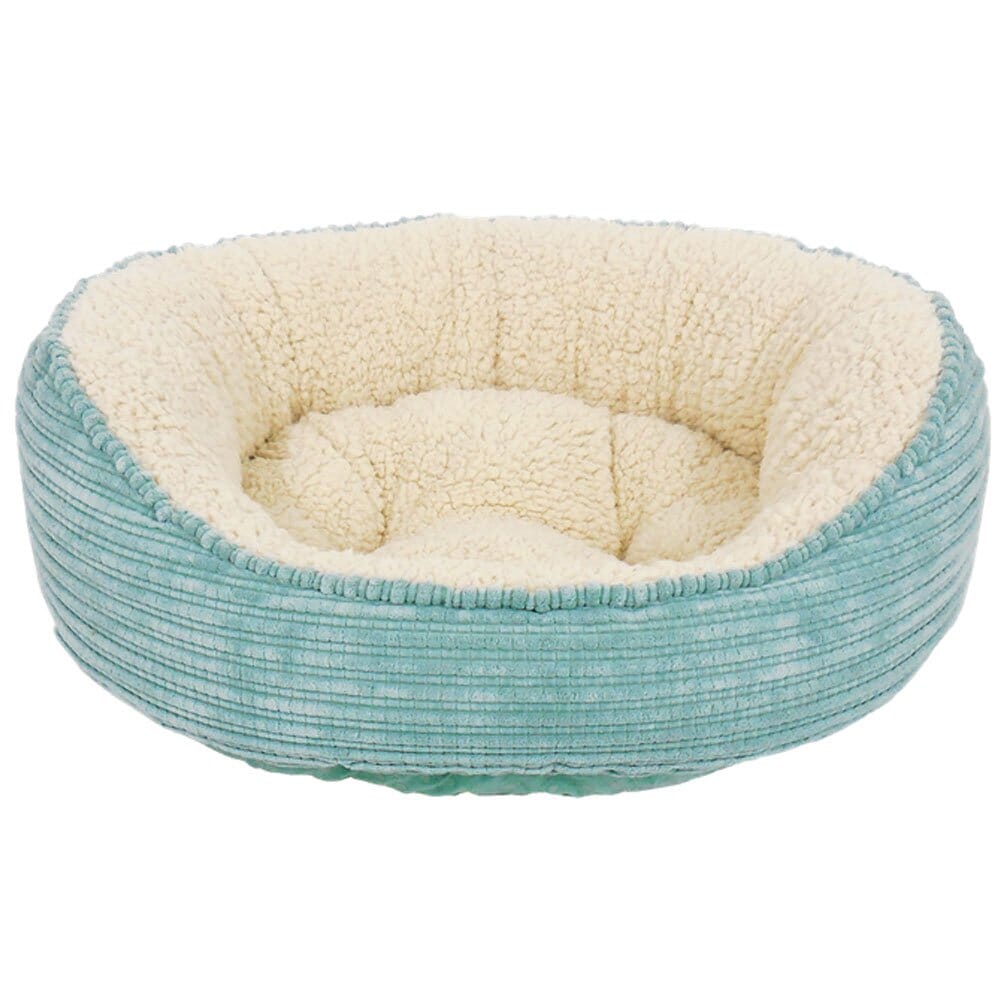 Arlee Rover Rest Cody Cuddler Oval Cushion Dog Bed Blue Small - L:24 X W:21 X H:10