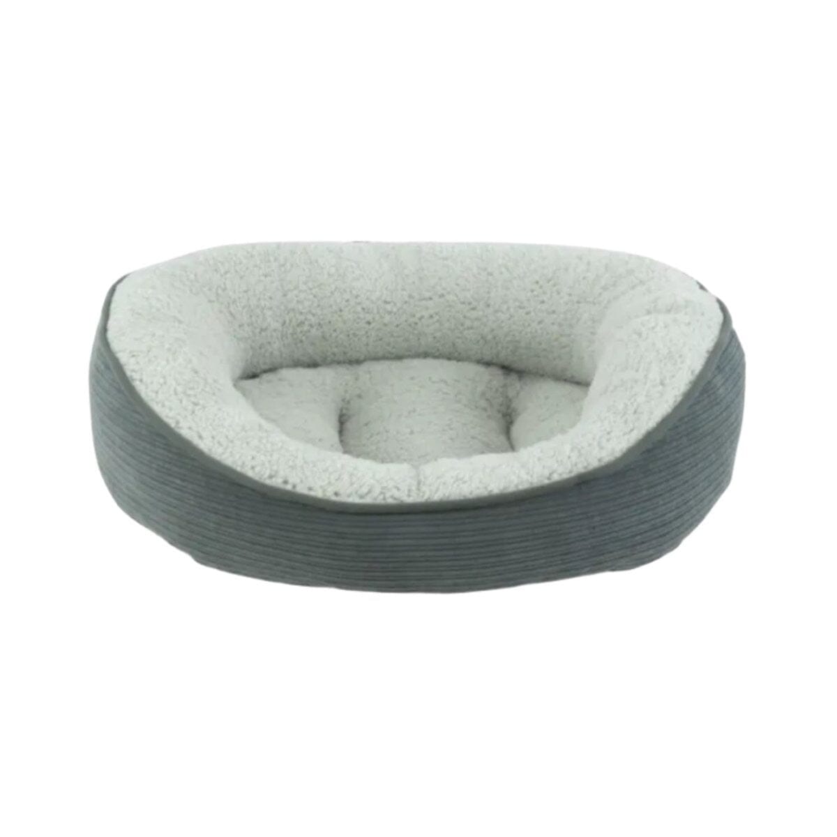 Arlee Rover Rest Cody Cuddler Oval Cushion Dog Bed Grey Small - L:24 X W:21 X H:10