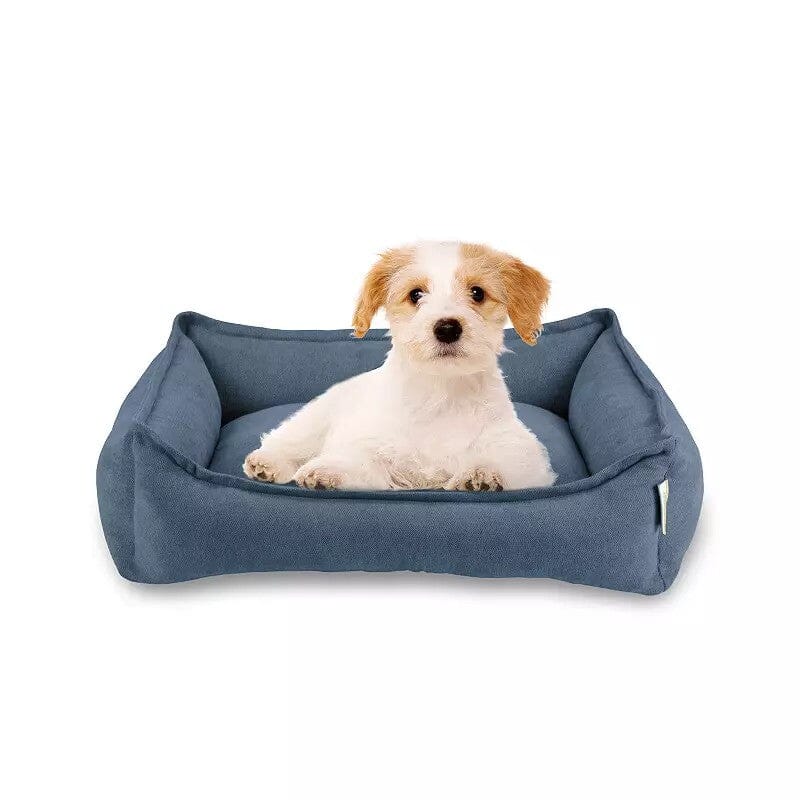 Arlee Sandy Orthopedic Couch Lounger Dog Bed Blue Large - L:41 X W:32 X H:7