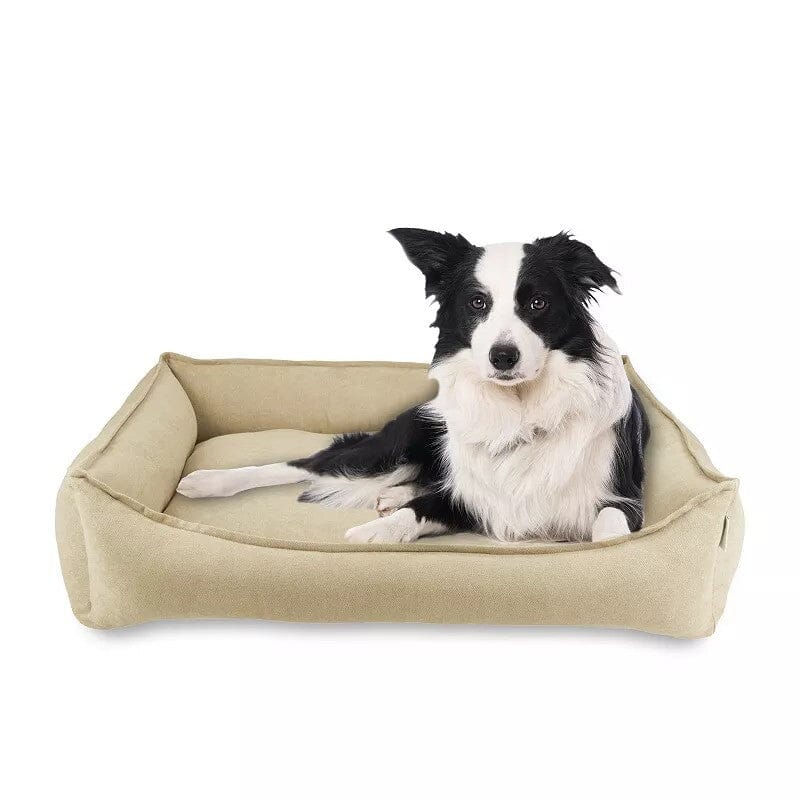 Arlee Sandy Orthopedic Couch Lounger Dog Bed Tan Small - L:26 X W:21 X H:8