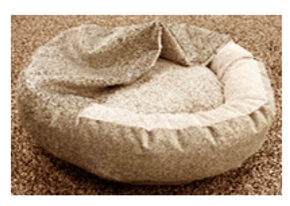 Arlee Shala Blanket Covered Donut Dog Bed - Tan - L:24 X W:24 X H:8 Default Title