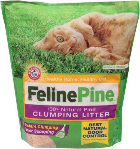 Arm & Hammer Feline Pine Scoop Cumping Cat Litter - 8 Lbs - Case of 3  