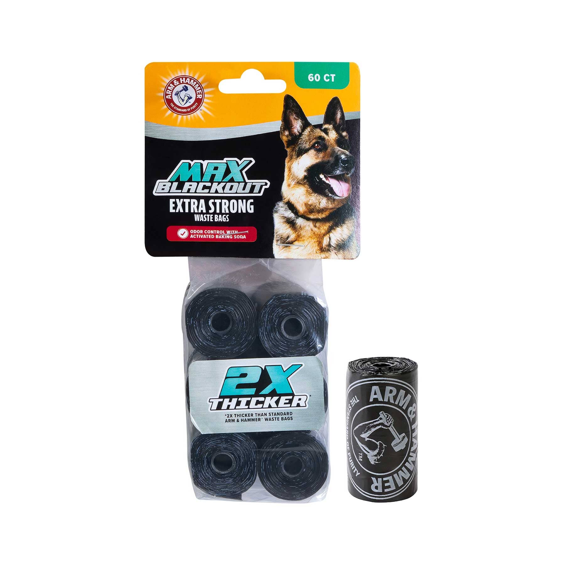 Arm & Hammer Petmate Max Blackout Extra-Strong Thick Dog Wastebags 60 Count