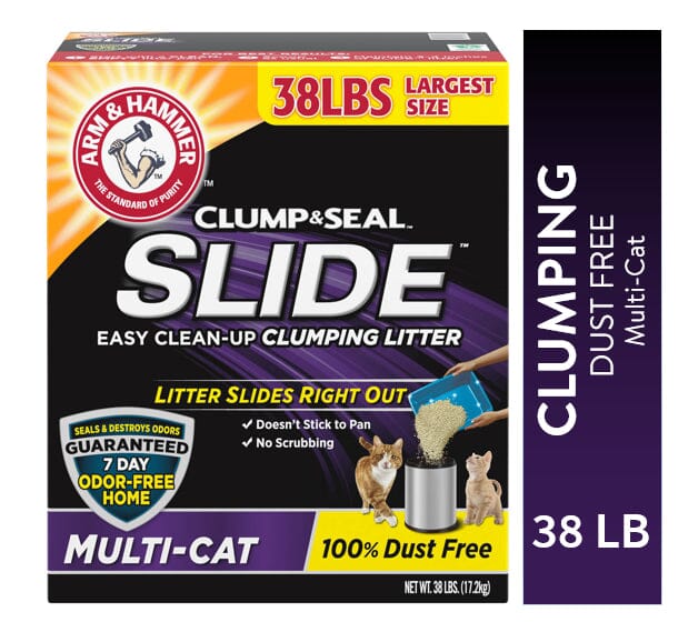 Arm & Hammer Slide Easy Clean Up Multi-Cat Clumping Clay Cat Litter - 38 Lbs Default Title
