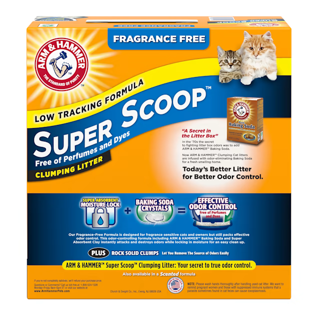 Arm & Hammer Super Scoop Unscented Clumping Clay Cat Litter - 20 Lbs - 2 Pack Default Title