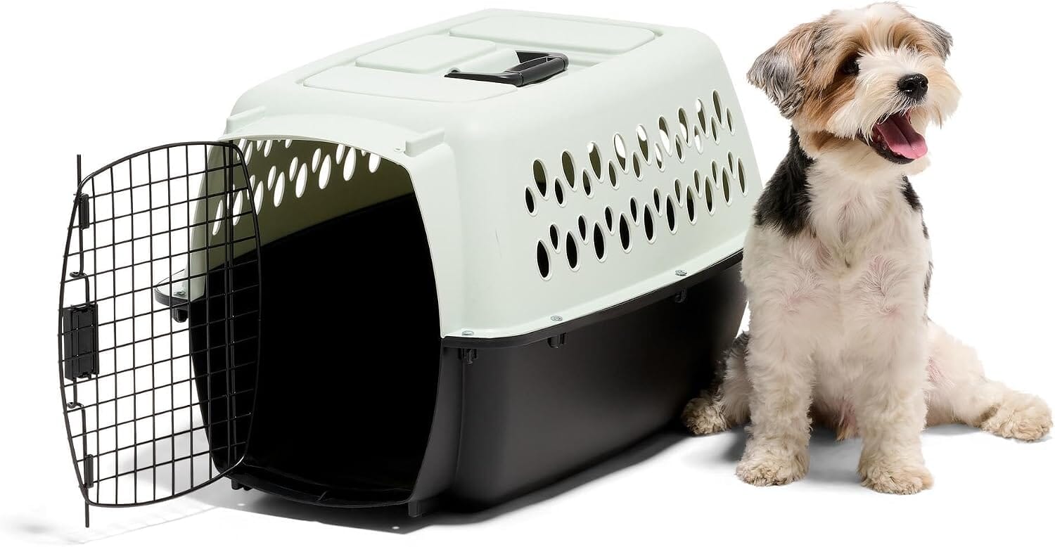 Aspen Fashion Pet Porter Dog Kennel Hard-Sided - Aqua/Black - 24 in