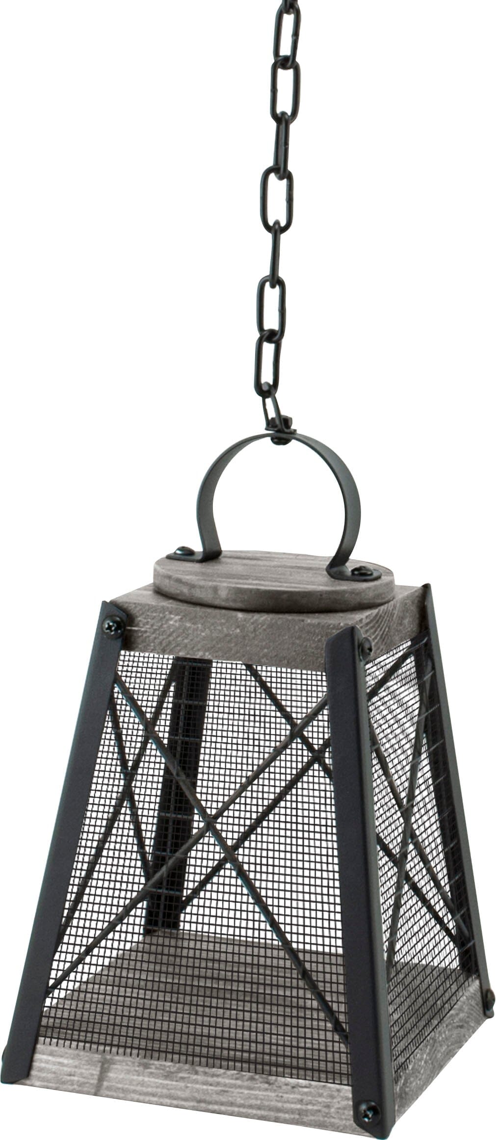 Audubon MF Wood & Mesh Mill Nyjer Thistle Seed Wild Bird Feeder - Black and Gray - 1.3 Oz Cap
