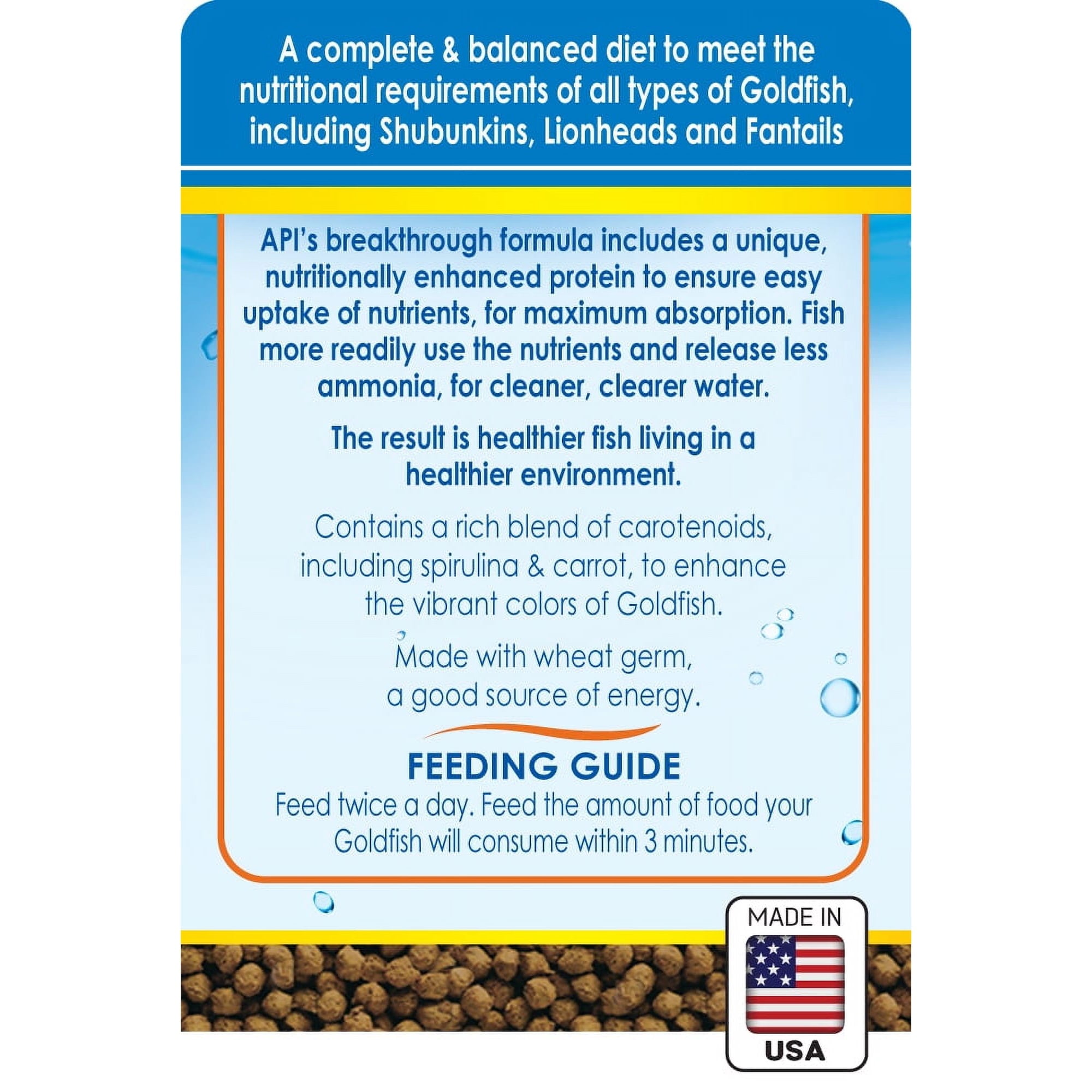 API Goldfish Pellets Freshwater Fish Food