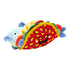 The Worthy Dog Fish Taco Multi-Colored Squeak Nylon and Plush Dog Toy