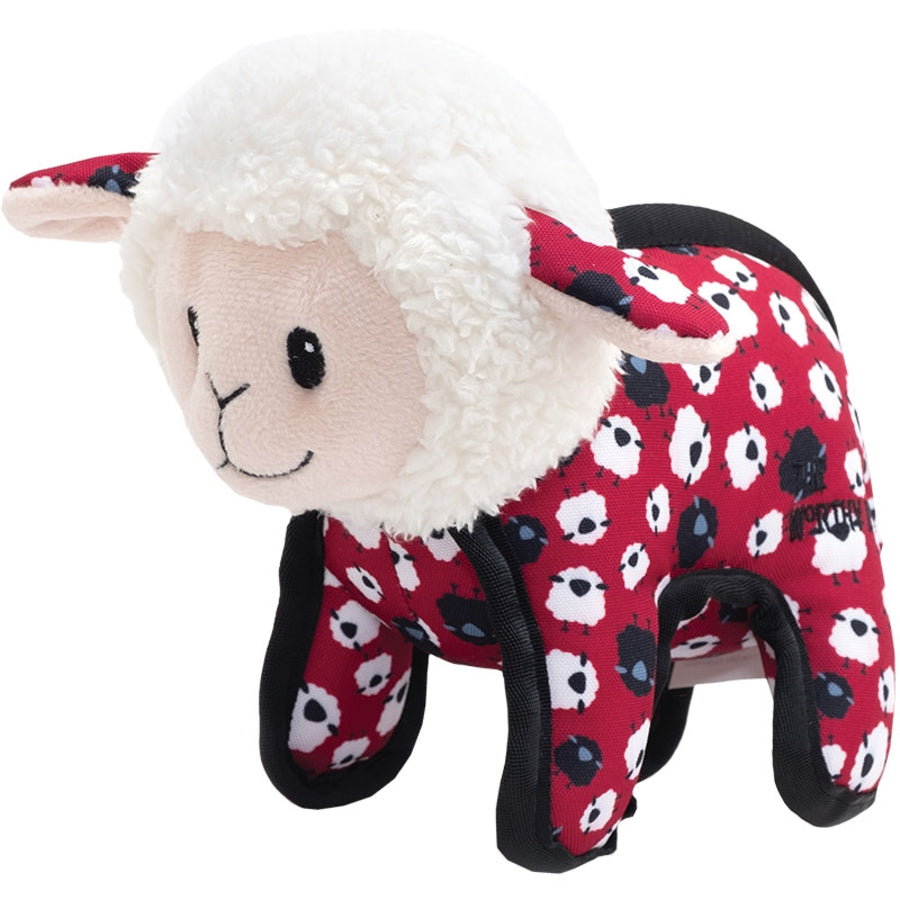 The Worthy Dog Counting Sheep Patterned Squeak Nylon and Plush Dog Toy - Large