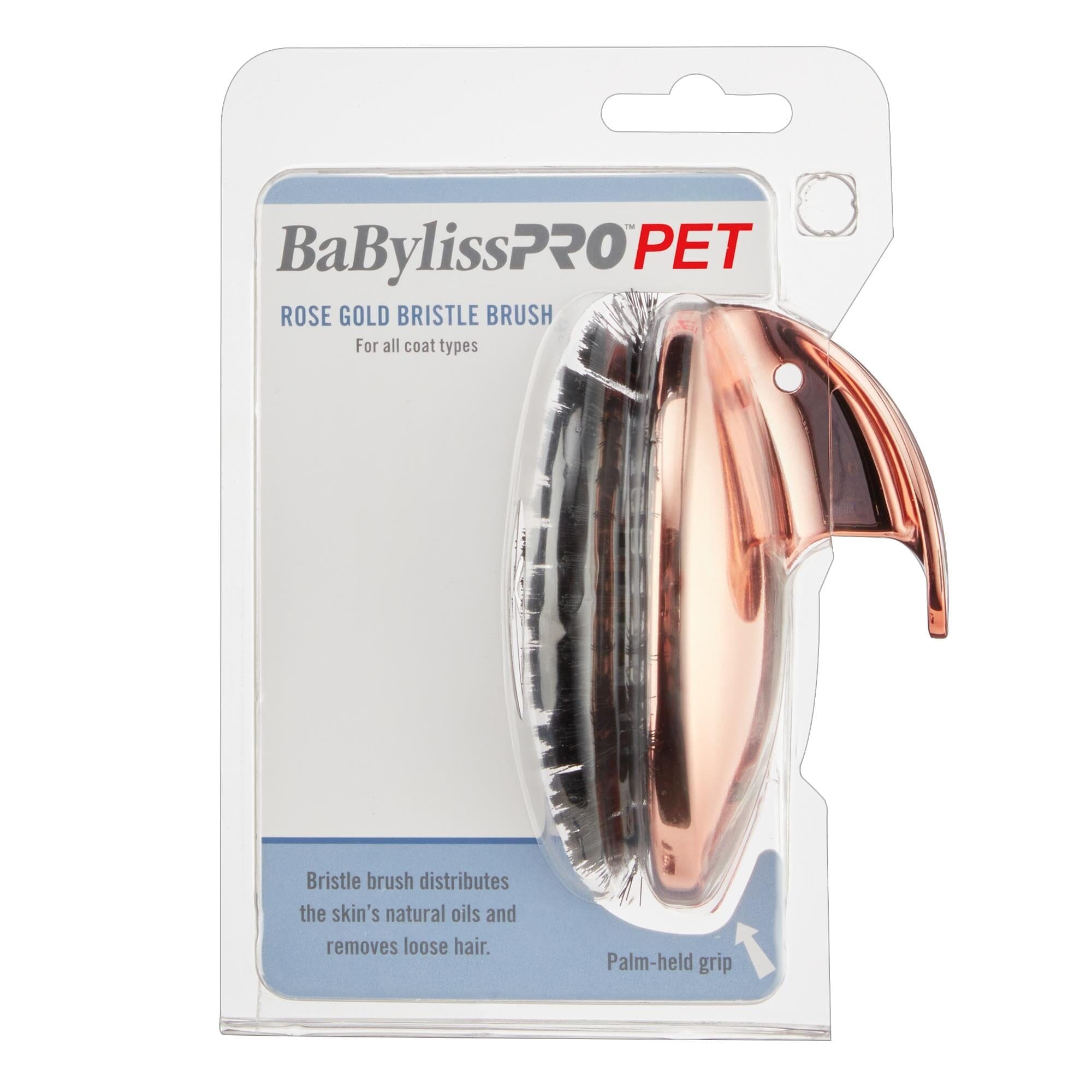 BaByliss Pro Pet Bristle Cat and Dog Brush - Rose Gold  