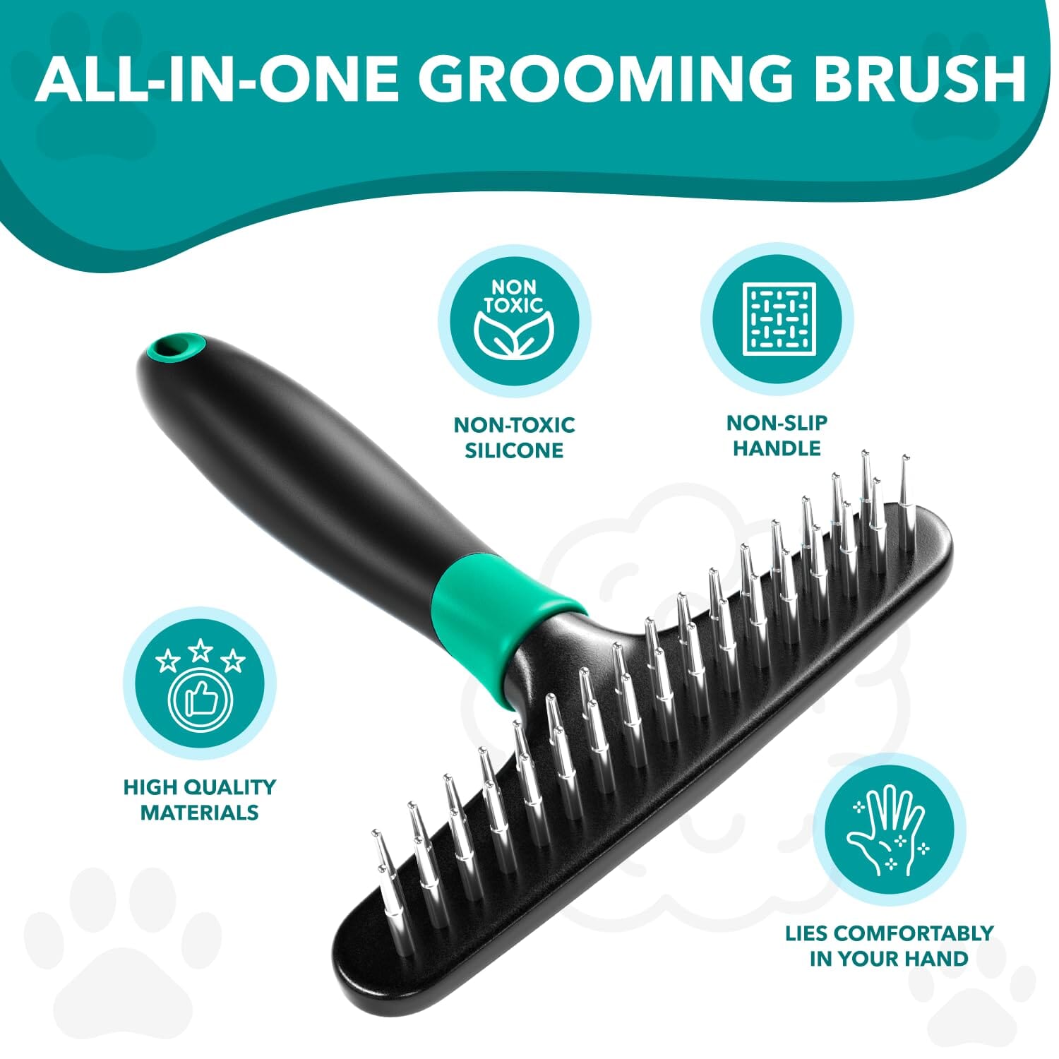 BaByliss Pro Pet Double Row Undercoat Rake for Dogs and Cats  