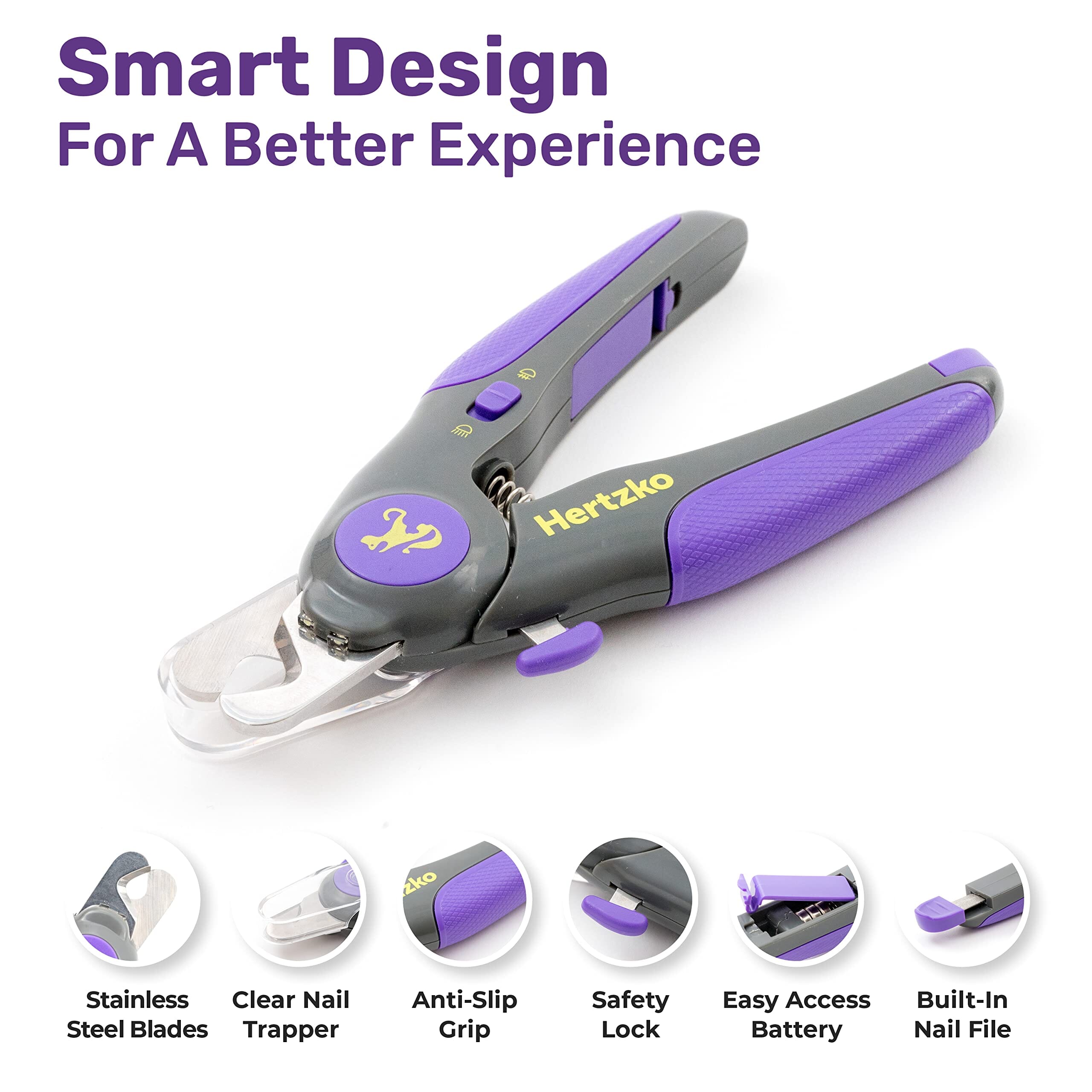 BaByliss Pro Pet LED Lighting Nail Clipper for Dogs and Cats - Large  