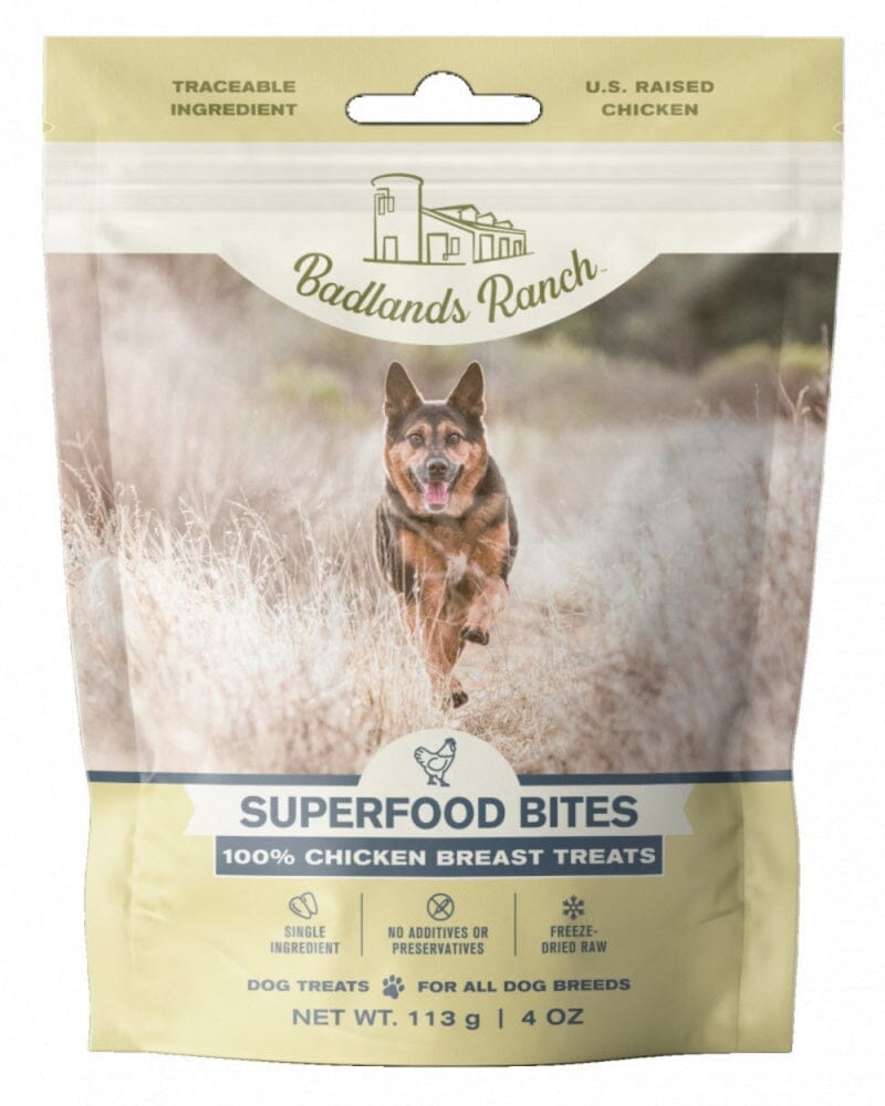 Badlands Ranch Superfood Bites Limited Ingredient Chicken Freeze-Dried Raw Dog Treats - 4 Oz Default Title