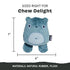 Bark Box Bear Hugger Super Chewer 2-Piece Inner Rubber Toy and Plush Dog Toy - Gray - Large