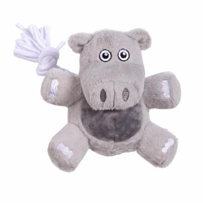 Bark Box Hangry Hangry Hippo Rope and Tug 2-in-1 Plush Dog Toy - Gray - Medium Default Title
