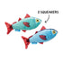 Bark Box Mike & Mike The Trout Twins 2-Piece Squeak and Crinkle Plush Dog Toy - XS/Small