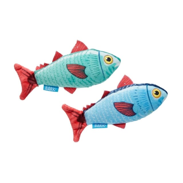 Bark Box Mike & Mike The Trout Twins 2-Piece Squeak and Crinkle Plush Dog Toy - XS/Small Default Title