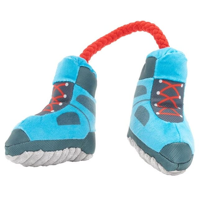Bark Box Multi-Colored Appalachian Tail Boots Squeak and Plush Dog Toy - Blue - XS/Small Default Title