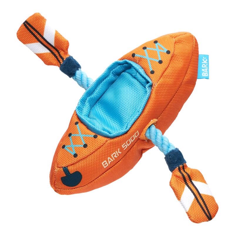 Bark Box Off-Track Kayak Floating Squeak Nylon Dog Toy - Multi-Colored - XS/SM/MD Default Title