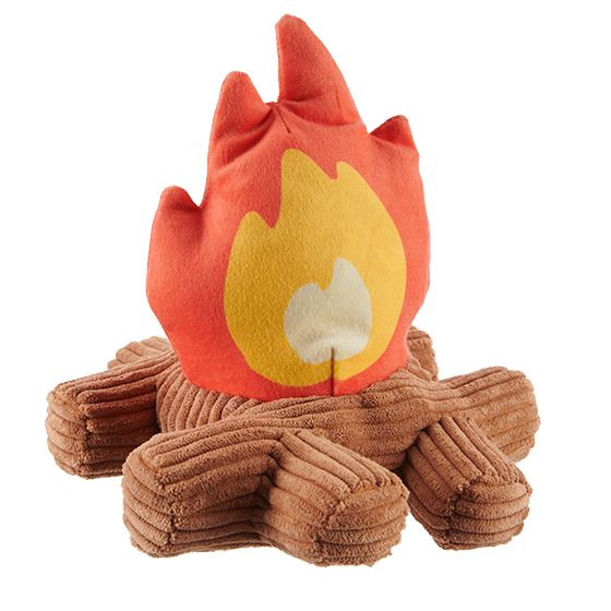 Bark Box Squeak-Away Camp Hound Campfire Squeaking and Plush Dog Toy  