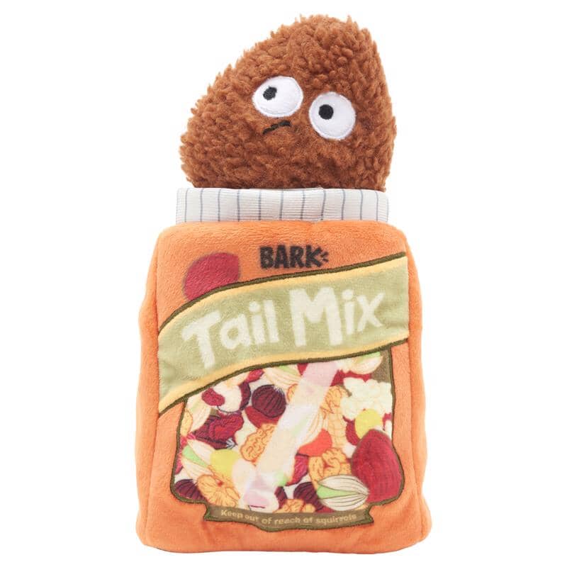 Bark Box Tail Mix 2-Piece Squeak and Plush Dog Toy - Multi-Colored Default Title