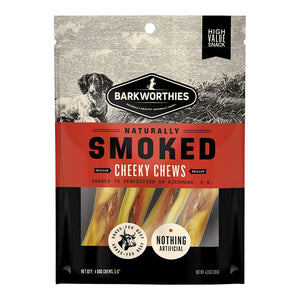 Barkworthies Naturally Smoked Medium Cheeky Chews - 4 Dog Chews