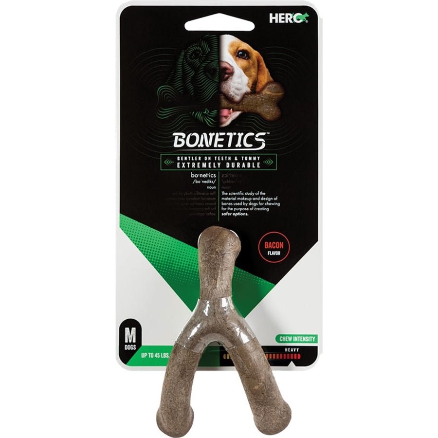 Hero Bonetics Wishbone Bacon Flavored Chew Dog Toy or Treat