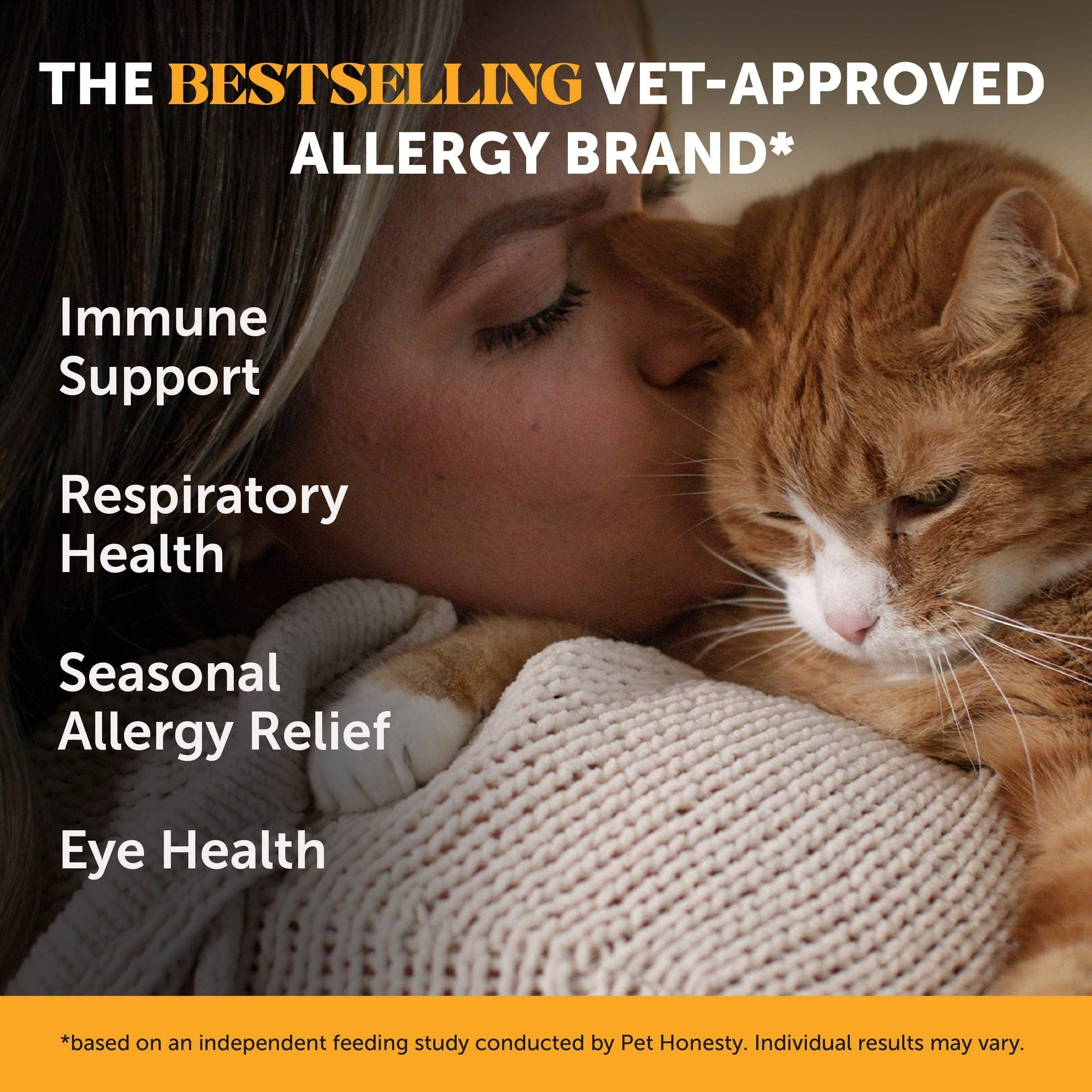 Pet Honesty Immunity L-Lysine Allergy and Omega-3 with Vitamins Chicken Flavor Supplemental Cat Treats - 3.7 Oz - 30 Day Supply