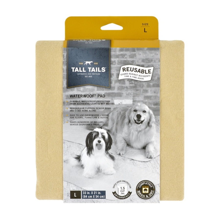 Tall Tails Waterwoof Waterproof Dog Crate Pad or Dog Mat - Tan