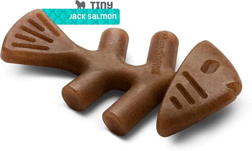 Benebone Fishbone Made in USA Real Fish Salmon Flavored Durable Chew Dog Toy