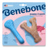 Benebone Made in USA Real Bacon Flavored Wishbone and Rubber Bone Puppy Dog Chew Toy - Tiny - 2 Pack