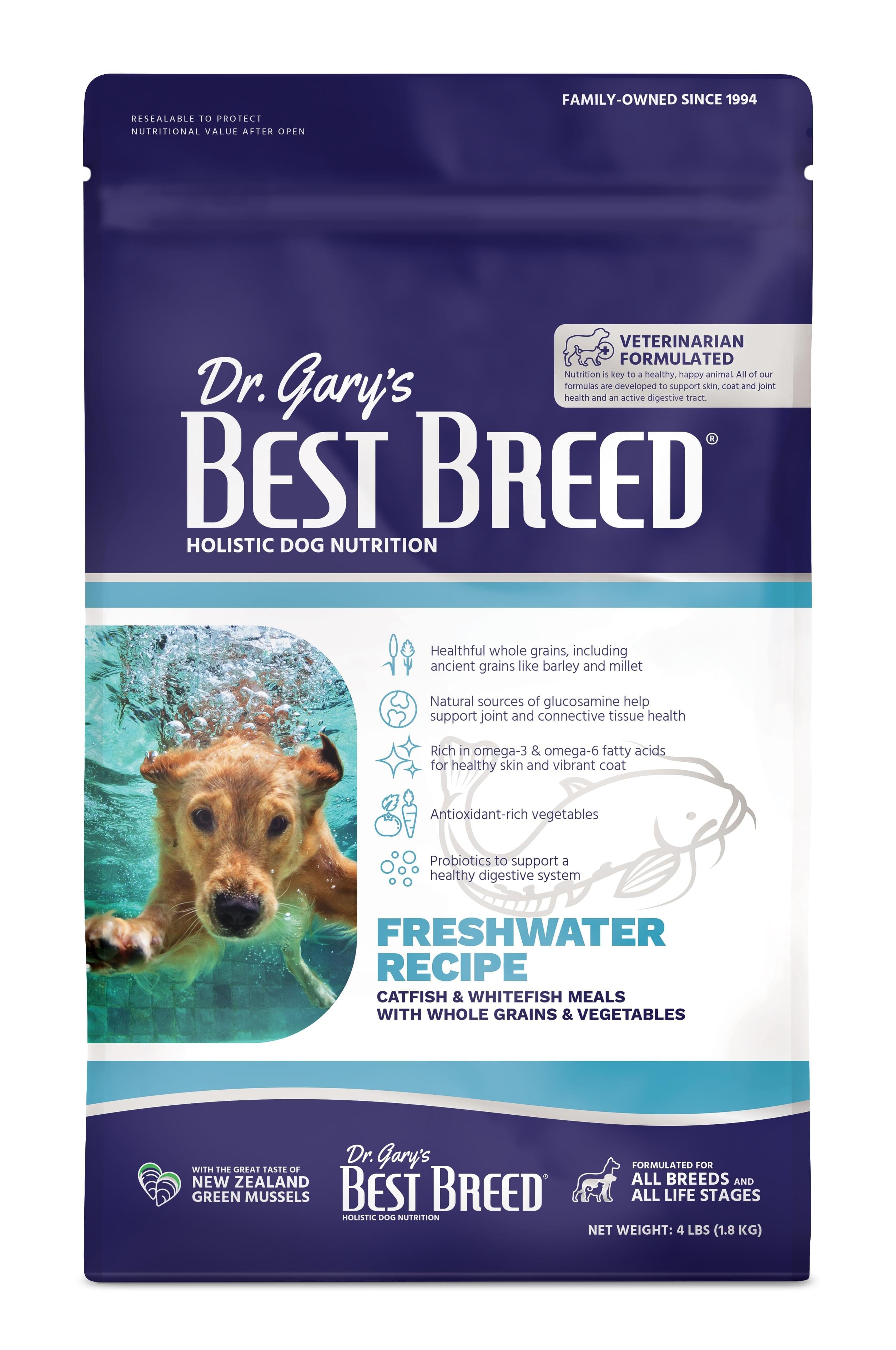 Best Breed Freshwater Recipe All-Breeds Catfish and Wholegrains Dry Dog Food - 4 Lbs  