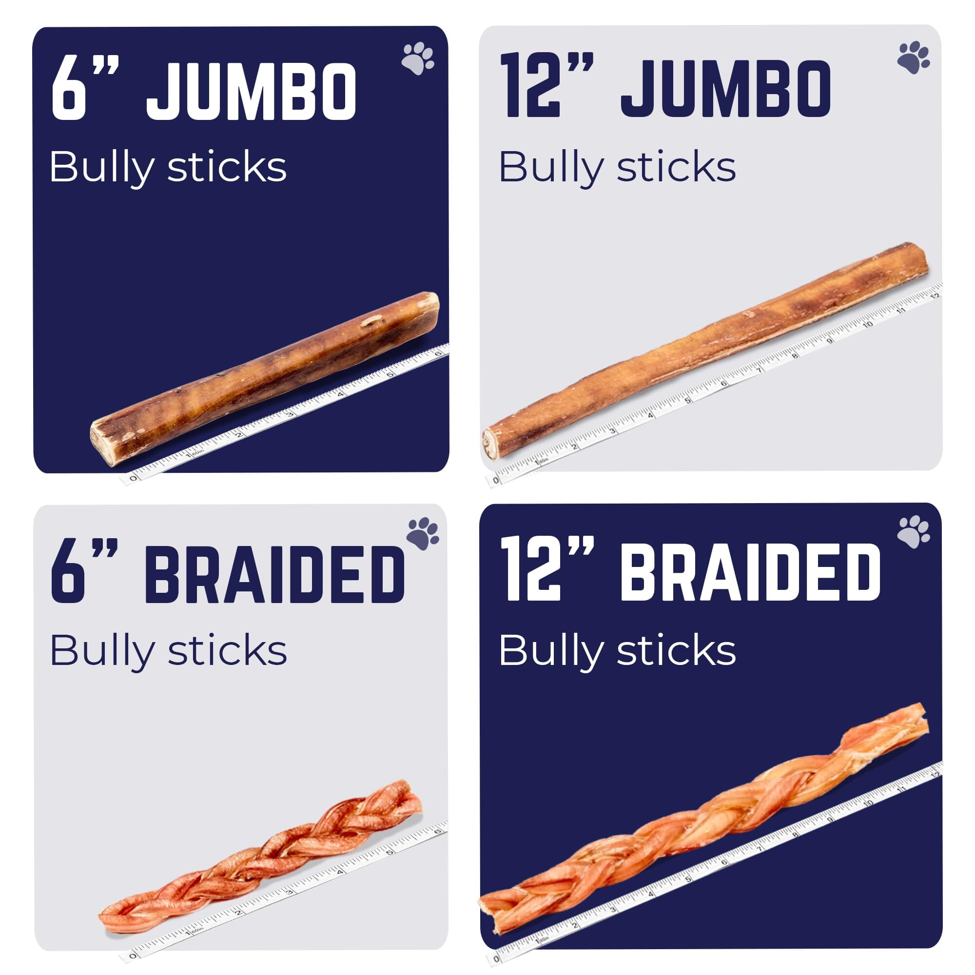 Best Buy Bones USA Pizzle Swizzle All-Natural Bully Sticks - Jumbo - 9 Inch - 12 Count  