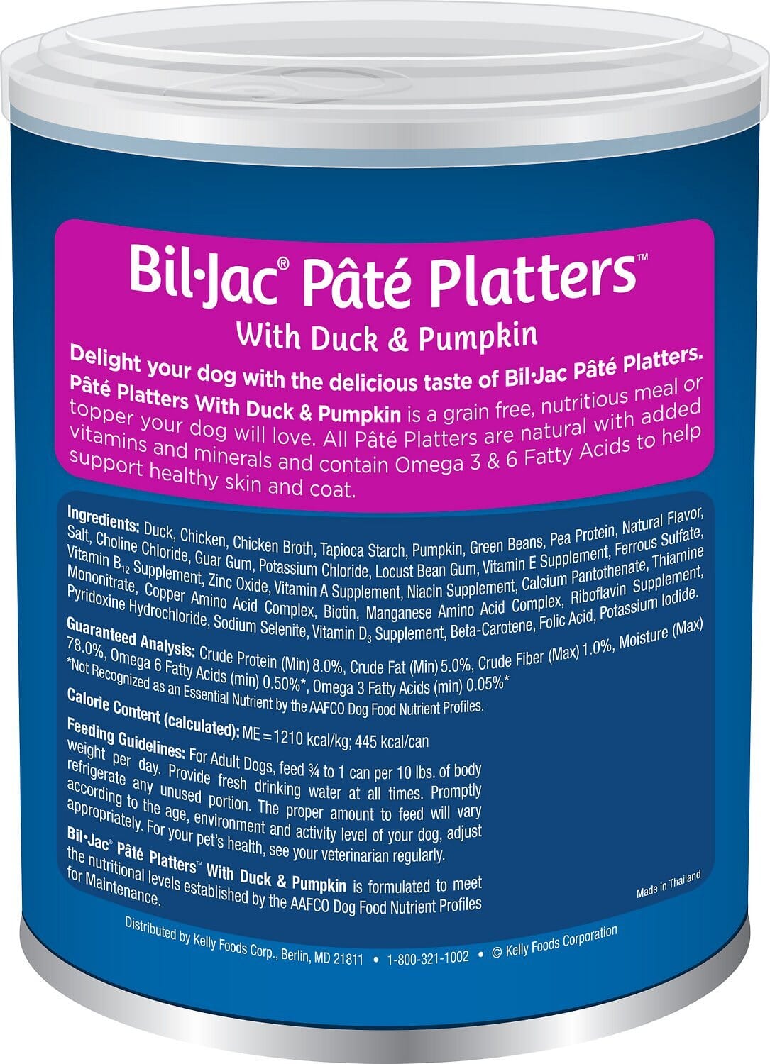 Bil-Jac Pate Duck and Pumpkin Canned Dog Food - 13 Oz - Case of 12  