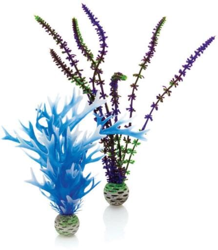 Biorb Aquarium Plant Ornament - Blue/Purple - Medium - 2 Count  