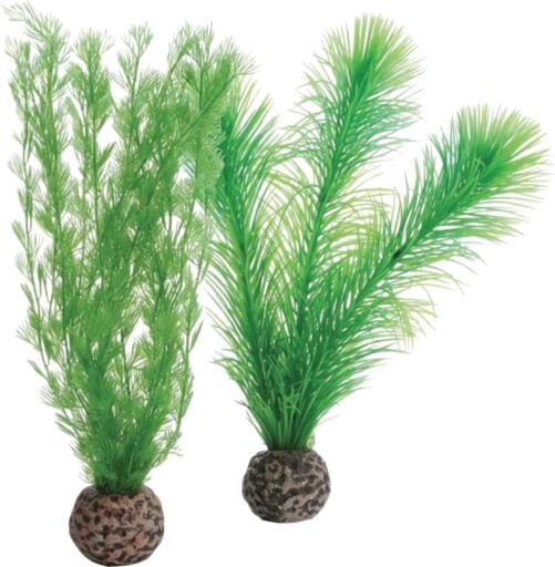 biOrb Feather Fern Set Plastic Aquarium Plant - Green - Small - 2 Pack  