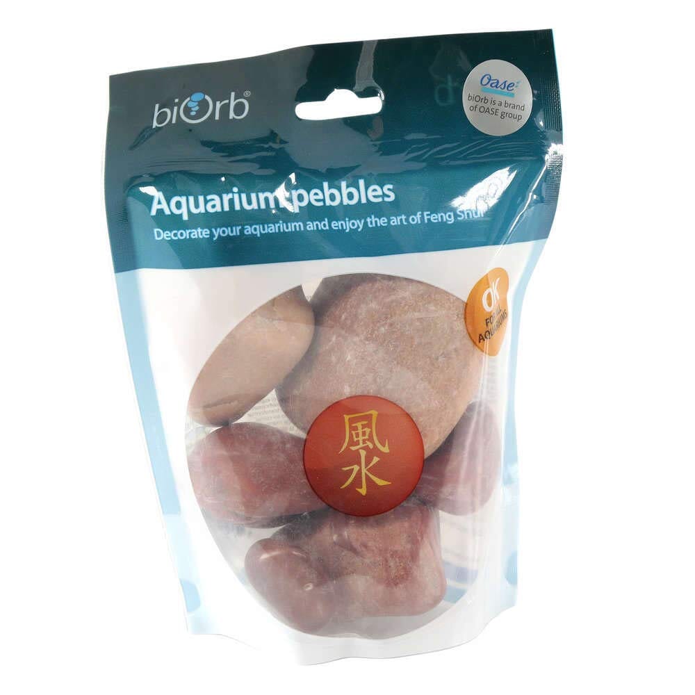 Biorb Marble Pebble Pack Aquarium Decoration - Red/Pink  