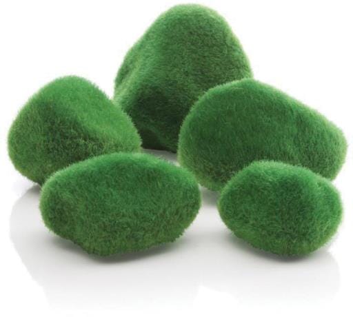 biOrb Moss Pebble Decorations Aquarium Rock Decor - Green  